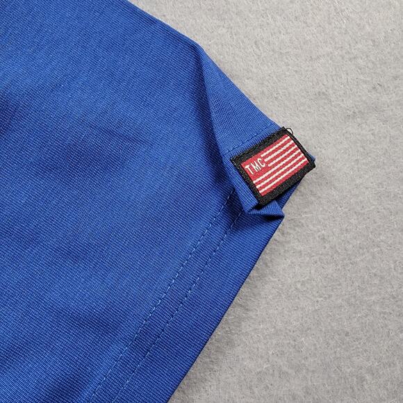 The Marathon Clothing Crenshaw Shirt Mens Small White Royal Raglan MRT88618 - Picture 7 of 10